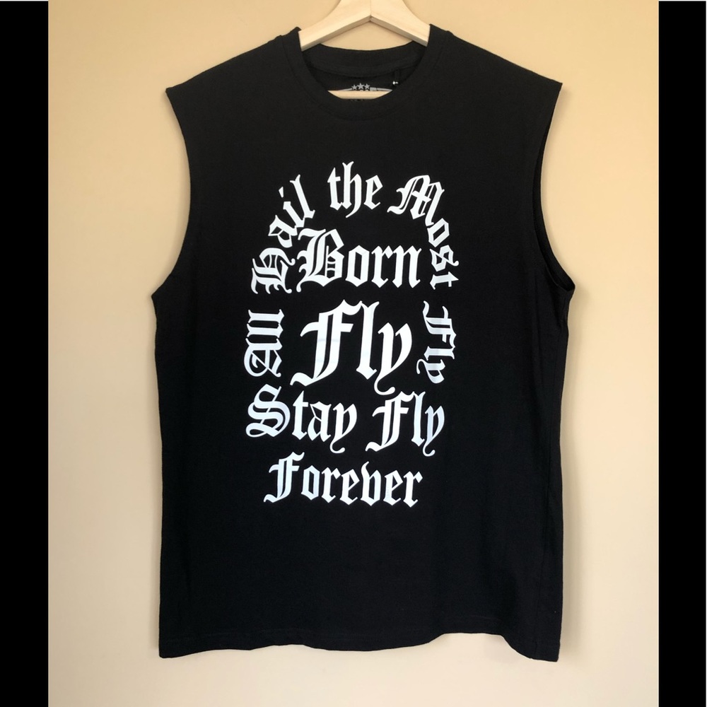 Born Fly Sleeveless Shirt Sz L